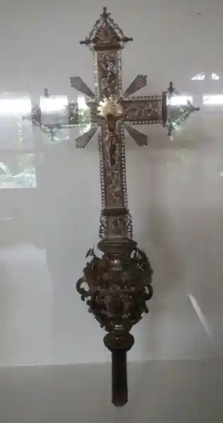 Crucifix with solar disc in the center